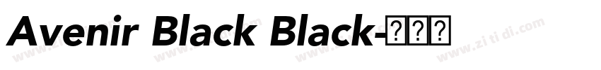 Avenir Black Black字体转换